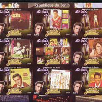 Benin 2009 Elvis Presley - Album Covers imperf sheetlet containing 9 values unmounted mint. Note this item is privately produced and is offered purely on its thematic appeal