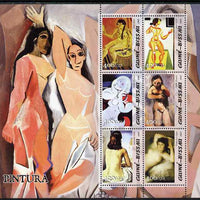 Guinea - Bissau 2005 Paintings by Spanish Artists perf sheetlet containing 6 values unmounted mint Mi 3043-48