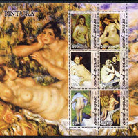 Guinea - Bissau 2005 Paintings by French Impressionists perf sheetlet containing 6 values unmounted mint Mi 3049-54