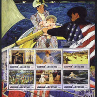 Guinea - Bissau 2005 Paintings by American Impressionists perf sheetlet containing 6 values unmounted mint Mi 3055-60