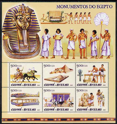 Guinea - Bissau 2005 Monuments of Egypt perf sheetlet containing 6 values unmounted mint Mi 3114-19