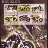 Guinea - Bissau 2005 Motorcycles perf sheetlet containing 6 values unmounted mint Mi 3079-84