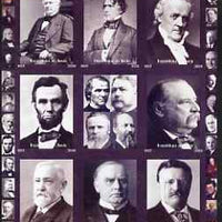 Benin 2009 USA Presidents #3 imperf sheetlet containing 8 values plus label unmounted mint. Note this item is privately produced and is offered purely on its thematic appeal