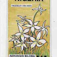 Nigeria 1993 Orchids - original hand-painted artwork for N1 value (Aerangis biloba) by Godrick N Osuji on card 5" x 9" endorsed B2