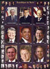 Benin 2009 USA Presidents #5 perf sheetlet containing 9 values unmounted mint