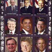 Benin 2009 USA Presidents #5 imperf sheetlet containing 9 values unmounted mint. Note this item is privately produced and is offered purely on its thematic appeal
