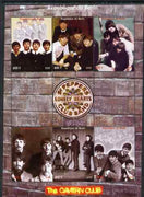 Benin 2009 The Beatles (Sg Peppers Lonely Hearts) perf sheetlet containing set of 6 values plus 3 labels unmounted mint. Note this item is privately produced and is offered purely on its thematic appeal