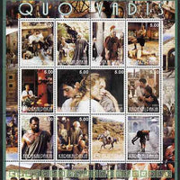 Karakalpakia Republic 2002 Quo Vadis #1 perf sheetlet containing 12 values unmounted mint