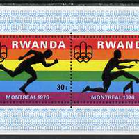 Rwanda 1976 Montreal Olympic Games (2nd issue) perf m/sheet containing 4 values unmounted mint, SG MS775