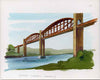 Staffa 1982 Bridges (Saltash Bridge) original artwork by R A Sherrington of the B L Kearley Studio, watercolour on board 150 x 100 mm plus issued imperf deluxe sheet incorporating this image