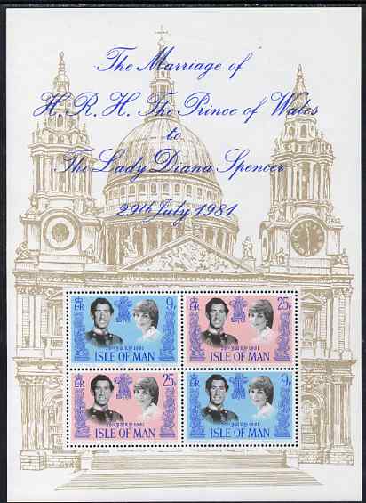 Isle of Man 1981 Royal Wedding perf m/sheet unmounted mint, SG MS204