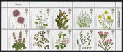 Great Britain 2009 Plants perf set of 10 in se-tenant block unmounted mint