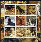 Eritrea 2002 Dogs perf sheetlet containing 9 values unmounted mint
