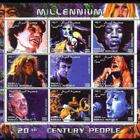 Somalia 2000 Millennium - 20th Century People #2 perf sheetlet containing set of 9 values unmounted mint. Note this item is privately produced and is offered purely on its thematic appeal
