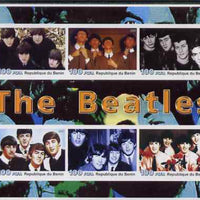 Benin 2003 The Beatles #1 imperf sheetlet containing set of 6 values unmounted mint. Note this item is privately produced and is offered purely on its thematic appeal