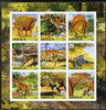 Angola 2002 Dinosaurs imperf sheetlet containing 9 values each with Scouts Logo unmounted mint. Note this item is privately produced and is offered purely on its thematic appeal