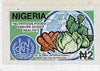 Nigeria 1992 Conference on Nutrition - original hand-painted artwork for N2 value (Vegetables) by Godrick N Osuji on card 9"x5" endorsed D1