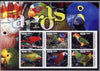 Benin 2003 Parrots large imperf sheetlet containing set of 6 values unmounted mint