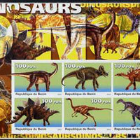 Benin 2003 Dinosaurs #02 large imperf sheetlet containing set of 6 values unmounted mint. Note this item is privately produced and is offered purely on its thematic appeal
