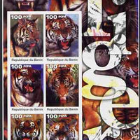 Benin 2003 Tigers large imperf sheetlet containing set of 6 values unmounted mint. Note this item is privately produced and is offered purely on its thematic appeal