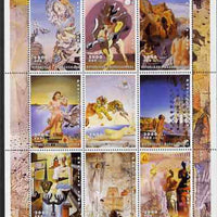 Madagascar 2000 Paintings by Salvador Dali perf sheetlet containing complete set of 9 values unmounted mint