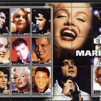 Benin 2003 Elvis & Marilyn perf sheetlet containing 10 values unmounted mint. Note this item is privately produced and is offered purely on its thematic appeal