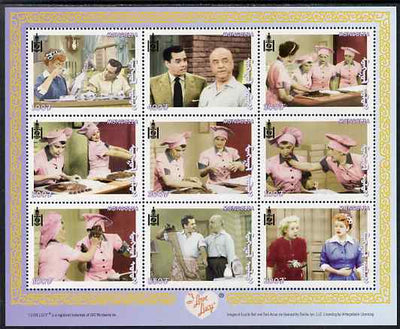Mongolia 2001 I Love Lucy (TV Comedy series) perf sheetlet containing 9 values unmounted mint, SG MS 2943