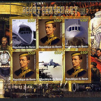 Benin 2007 Scout Centenary & Concorde perf sheetlet containing 6 values unmounted mint
