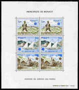 Monaco 1979 Europa - Historic Scenes sheetlet containing two sets of three unmounted mint, SG MS 1398