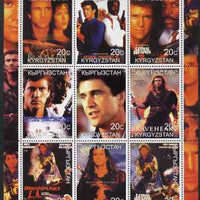 Kyrgyzstan 2000 History of the Cinema - Mel Gibson perf sheetlet containing 9 values unmounted mint