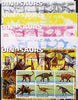 Benin 2003 Dinosaurs #02 large sheetlet containing set of 6 values - the set of 5 imperf progressive proofs comprising the 4 individual colours plus all 4-colour composite, unmounted mint