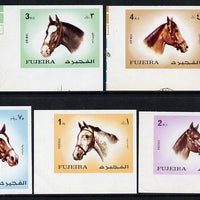 Fujeira 1971 Horses imperf set of 5 unmounted mint (Mi 810-14B)