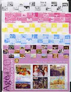 Uzbekistan 2002 Age of Impressionism - Pierre Auguste Renoir large sheetlet containing 6 values (Rotary Logo in margin) - the set of 5 progressive proofs comprising the 4 individual colours (imperf) plus all 4-colour composite (perf), unmounted mint