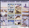 Jersey 1997-99 Seabirds & Waders perf m/sheet #3 containing 8 values (4p, 22p, 26p, 31p, 32p, 35p, 44p & 50p) unmounted mint SG MS 806c