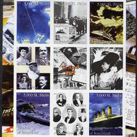 Somaliland 2000 Titanic imperf sheetlet containing set of 8 values plus label unmounted mint