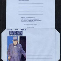 Isle of Man 1974 Churchill Centenary Airletter form inscribed 'ISLE OF MAN', folded on 'fold lines' otherwise pristine unmounted mint