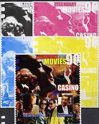 Turkmenistan 2002 Legendary Movies of the '90's - Casino, large sheetlet containing 2 values - the set of 5 imperf progressive proofs comprising the 4 individual colours plus all 4-colour composite, unmounted mint