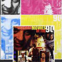 Turkmenistan 2002 Legendary Movies of the '90's - Silence of the Lambs, large sheetlet containing 2 values - the set of 5 imperf progressive proofs comprising the 4 individual colours plus all 4-colour composite, unmounted mint