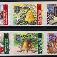Jersey 2001 Christmas - Bells set of 10 self-adhesive NVI stamps unmounted mint, SG 1014-23