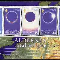 Guernsey - Alderney 1999 Total Eclipse of the Sun perf m/sheet unmounted mint, SG MSA131