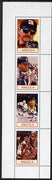Angola 2001 American Sports Stars perf sheetlet containing 4 values (Nascar, Baseball, Ice Hockey & Basketball) unmounted mint