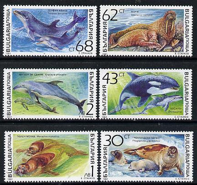 Bulgaria 1991 Marine Mammals set of 6, SG 3814-19 (Mi 3959-64 unmounted mint