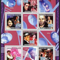 Comoro Islands 2009 Famous Singers perf sheetlet containing 6 values unmounted mint Michel 2245-50
