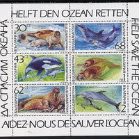 Bulgaria 1991 Marine Mammals sheetlet containing set of 6 unmounted mint, SG 3814-19 (Mi 3959-64