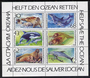Bulgaria 1991 Marine Mammals sheetlet containing set of 6 unmounted mint, SG 3814-19 (Mi 3959-64