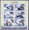 Comoro Islands 2008 Concorde & Airbus perf sheetlet containing 6 values unmounted mint Michel 1925-30