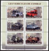 Comoro Islands 2008 Military Vehicles perf sheetlet containing 6 values unmounted mint Michel 1843-48