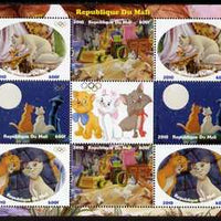 Mali 2010 Aristocats with Olympic Rings, perf sheetlet containg 4 values x 2 plus label, unmounted mint. Note this item is privately produced and is offered purely on its thematic appeal