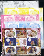 Mali 2010 Aristocats with Olympic Rings, sheetlet containg 4 values x 2 plus,the set of 5 imperf progressive proofs comprising the 4 individual colours plus all 4-colour composite, unmounted mint