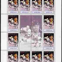 Angola 2000 Sports Legends - Wayne Gretzky (Ice Hockey) perf sheetlet containing 12 values plus label unmounted mint